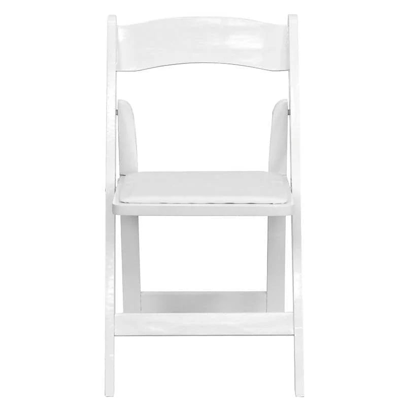 2 Pk. HERCULES Series White Wood Folding Chair with Vinyl Padded Seat [2-XF-2901-WH-WOOD-GG] Fl Furniture