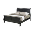 Louis Philippe Queen Panel Sleigh Bed Black - 212411Q Pie's Variety Store