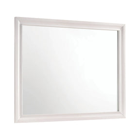 Miranda Rectangular Mirror White - 205114 Pie's Variety Store