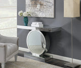 Rectangular Console Table With Circular Base Clear Mirror - 951051 Pie's Variety Store