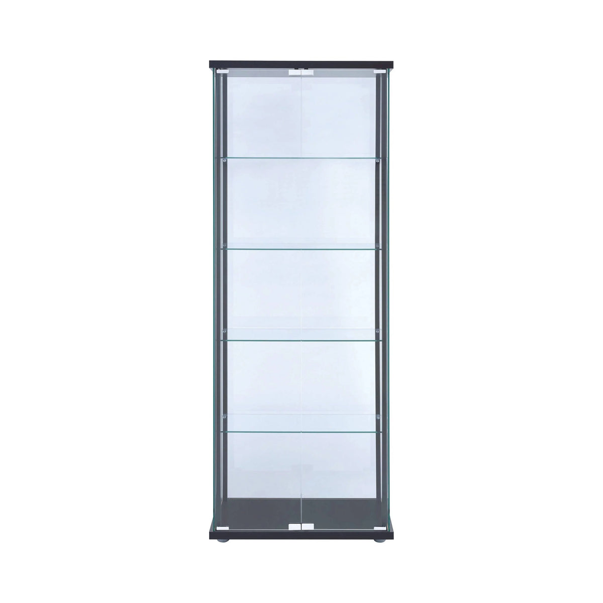 5-Shelf Glass Curio Cabinet Black And Clear - 950170 Pie's Variety Store