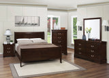 Louis Philippe Eastern King Panel Sleigh Bed Cappuccino - 202411KE Pie's Variety Store
