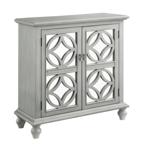 Rectangular Mirrored Door Accent Cabinet Antique White - 953470 Pie's Variety Store