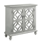 Rectangular Mirrored Door Accent Cabinet Antique White - 953470 Pie's Variety Store