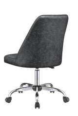 Upholstered Tufted Back Office Chair Grey And Chrome -this stylish chair in a modern home office for comfort and versatility. 881196 Pie's Variety Store