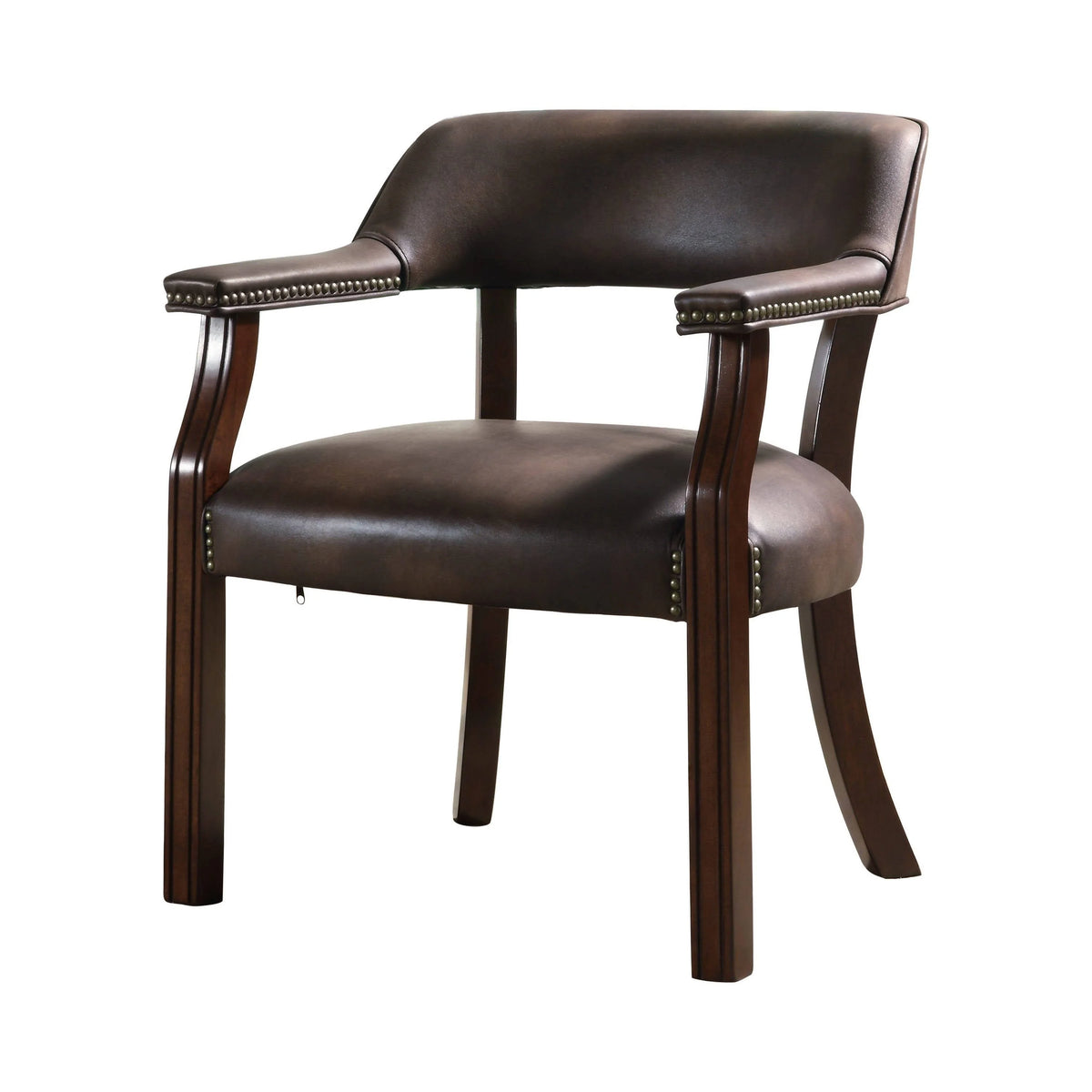 Upholstered Office Chair With Nailhead Trim Blue - 511N Pie's Variety Store
