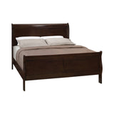 Louis Philippe Eastern King Panel Sleigh Bed Cappuccino - 202411KE Pie's Variety Store