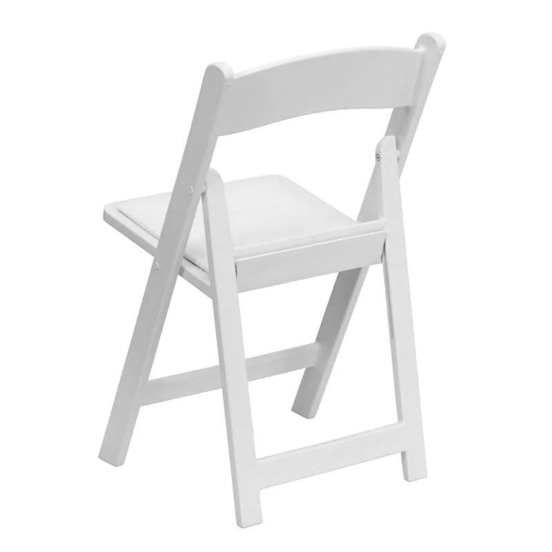 HERCULES Series Folding Chairs with Padded Seats | Set of 2 White Resin Folding Chair with Vinyl Padded Seat [2-LE-L-1-WHITE-GG] Pie's Variety Store