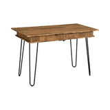 Sheeran Writing Desk With 4 Hidden Storages Rustic Amber - 802011 coastmega