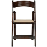 2 Pk. HERCULES Series Fruitwood Wood Folding Chair with Vinyl Padded Seat [2-XF-2903-FRUIT-WOOD-GG] Fl Furniture