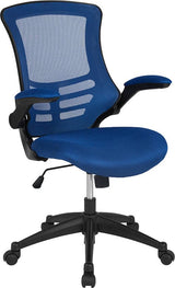 Mid-Back Black / Blue / Dark Gray / Green / Red / White Mesh Swivel Ergonomic Task Office Chair with Flip-Up Arms - BL-X-5M-BK-GG / BL-X-5M-BLUE-GG / BL-X-5M-DKGY-GG / BL-X-5M-GRN-GG / BL-X-5M-RED-GG / BL-X-5M-WH-GG ADRIAN'S ELECTRONICS