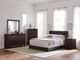 Dorian Upholstered Eastern King Bed Brown - 300762KE Pie's Variety Store