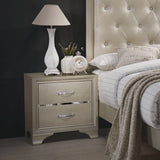Beaumont 2-Drawer Rectangular Nightstand Champagne - 205292 Pie's Variety Store