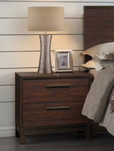 Edmonton 2-Drawer Nightstand Rustic Tobacco - 204352 Pie's Variety Store