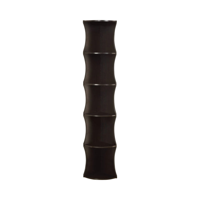 5-Shelf Wave-Like Corner Bookcase 