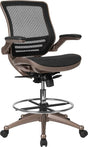 Drafting Chair Adjustable Height Mid-Back Mesh Drafting Chair with Arms - BL-LB-8801X-D-GG ADRIAN'S ELECTRONICS