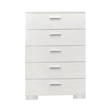 Felicity 5-Drawer Chest Glossy White - 203505 Pie's Variety Store