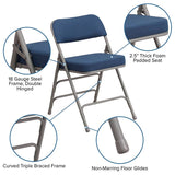HERCULES Series Premium Curved Triple Braced & Double Hinged Burgundy Fabric Metal Folding Chair [AW-MC320AF-BG-GG] Pie's Variety Store