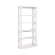 Trellis Pattern Side Panels Bookcase is an exquisite addition to a library or home office - White - 802578 Pie's Variety Store
