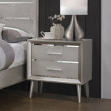 Ramon Queen Panel Bed Metallic Sterling 4PC Set - SET4PC222701Q Pie's Variety Store