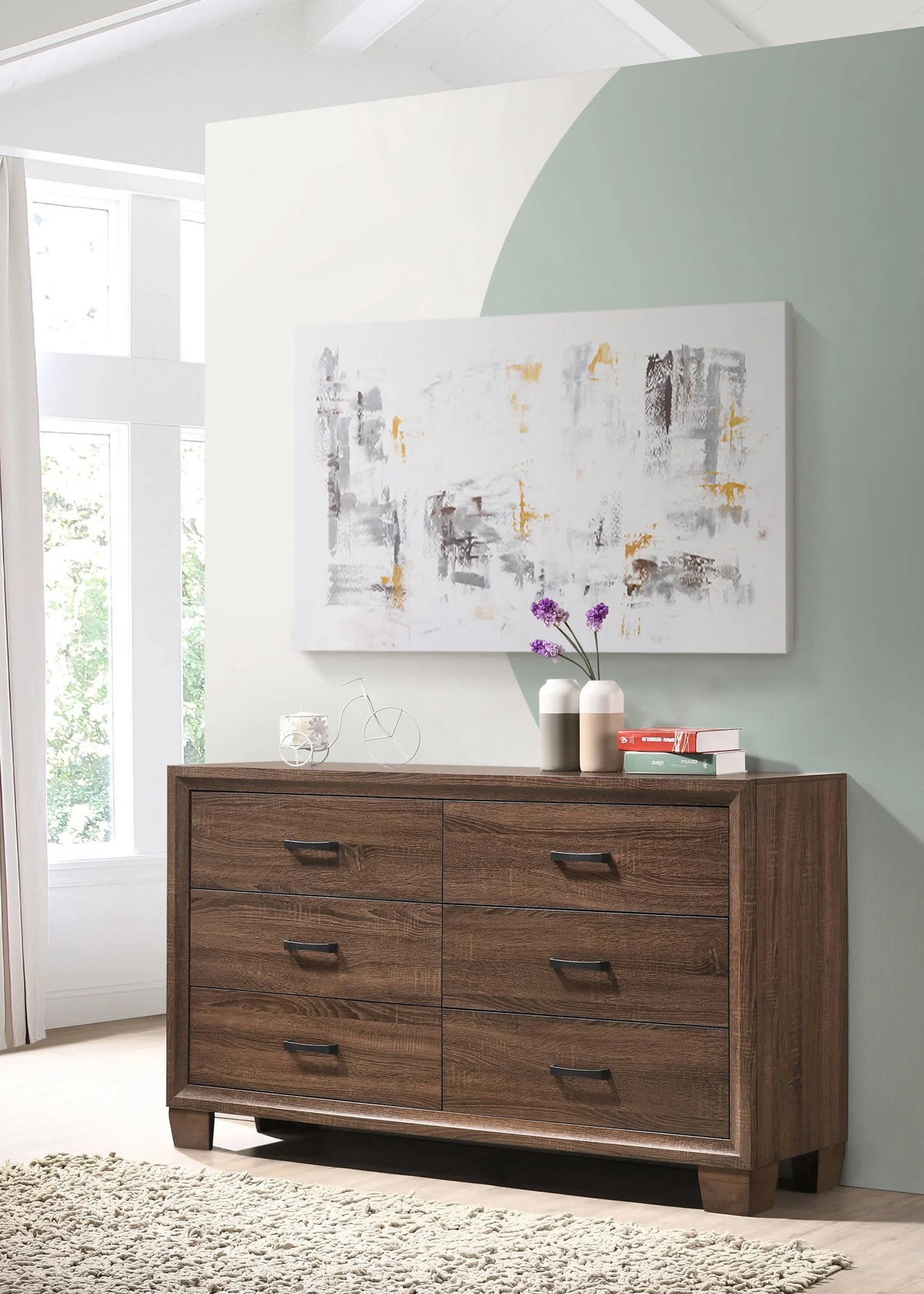 Brandon Queen Panel Bed Medium Warm Brown 4PC Set - SET4PC205321Q Pie's Variety Store