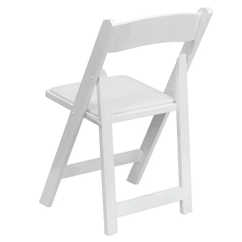 2 Pk. HERCULES Series White Wood Folding Chair with Vinyl Padded Seat [2-XF-2901-WH-WOOD-GG] Fl Furniture