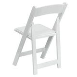 2 Pk. HERCULES Series White Wood Folding Chair with Vinyl Padded Seat [2-XF-2901-WH-WOOD-GG] Fl Furniture