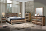 Sembene Queen Panel Bed Antique Multi-Color 4PC Set - SET4PC205091Q Pie's Variety Store