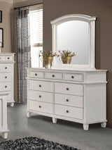 Carolina Queen Panel Bed Antique White 4PC Set - SET4PC222871Q Pie's Variety Store