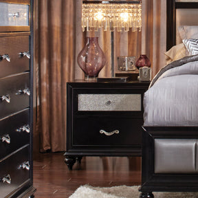 Barzini 2-Drawer Rectangular Nightstand Black - 200892 Pie's Variety Store