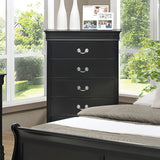 Louis Philippe 5-Drawer Chest Black - 212415 Pie's Variety Store