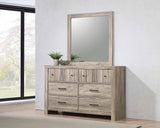 Adelaide Queen Wood Panel Bed Rustic Oak 4PC Set - SET4PC223101Q Pie's Variety Store