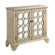 Rectangular Floral Mirrored Door Accent Cabinet Natural - 953364 Pie's Variety Store