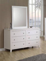 Selena Full Sleigh Platform Bed White 4PC Set - SET4PC400231F A-Z Store Nadia