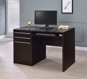 Halston 3-Drawer Rectangular Connect-It Office Desk Cappuccino - 800702 Pie's Variety Store