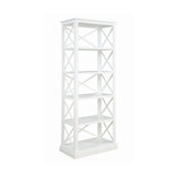 Johansson 5-Shelf Bookcase Antique White - 801383 coastmega