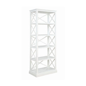 Johansson 5-Shelf Bookcase Antique White - 801383 coastmega