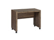 Luetta Rectangular Mobile Return With Casters Aged Walnut Its simplistic construction makes it easy to style and use to your custom preference- 805620 Pie's Variety Store