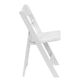 HERCULES Series Folding Chairs with Padded Seats | Set of 2 White Resin Folding Chair with Vinyl Padded Seat [2-LE-L-1-WHITE-GG] Pie's Variety Store