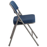 HERCULES Series Premium Curved Triple Braced & Double Hinged Burgundy Fabric Metal Folding Chair [AW-MC320AF-BG-GG] Pie's Variety Store