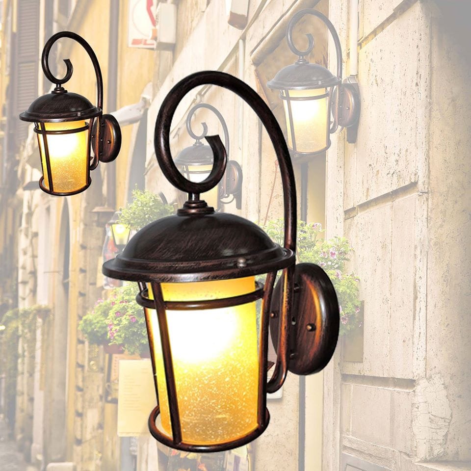 Westinghouse Wall Light Outdoor Iron and Glass Wall Lamp E27 Base