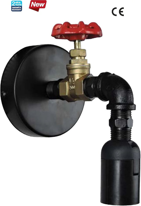 Wall Water Tap Light Black With Steel and Copper Finish