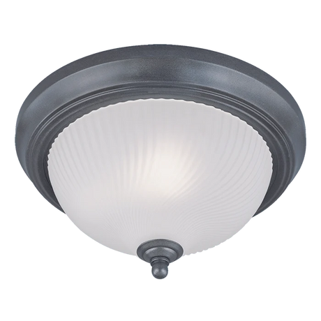 Westinghouse One-Light Indoor Flush-Mount Ceiling Fixture Brushed Nickel Finish Frosted Swirl Glass