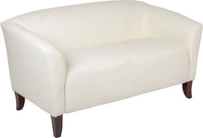 HERCULES Imperial Series Ivory LeatherSoft Loveseat - 111-2-WH-GG Pie's Variety Store