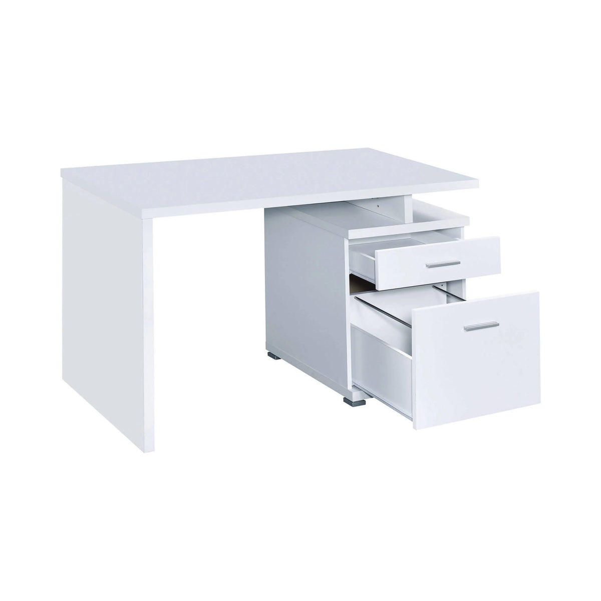 Irving 2-Drawer Office Desk With Cabinet Cappuccino - 800109 Pie's Variety Store