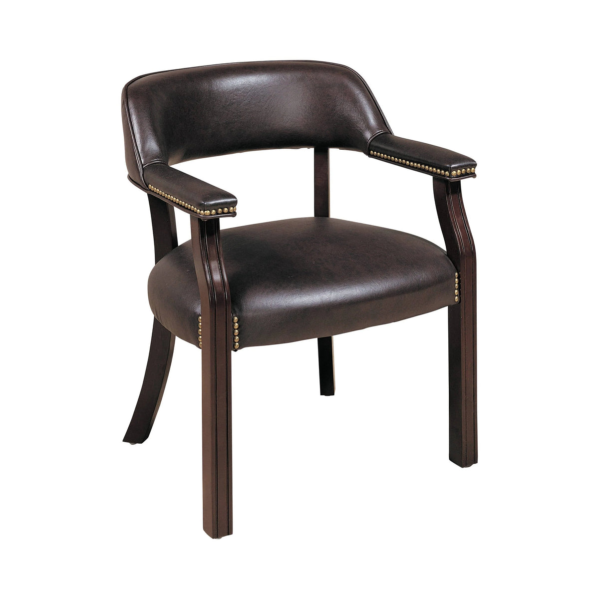 Upholstered Office Chair With Nailhead Trim Blue - 511N Pie's Variety Store