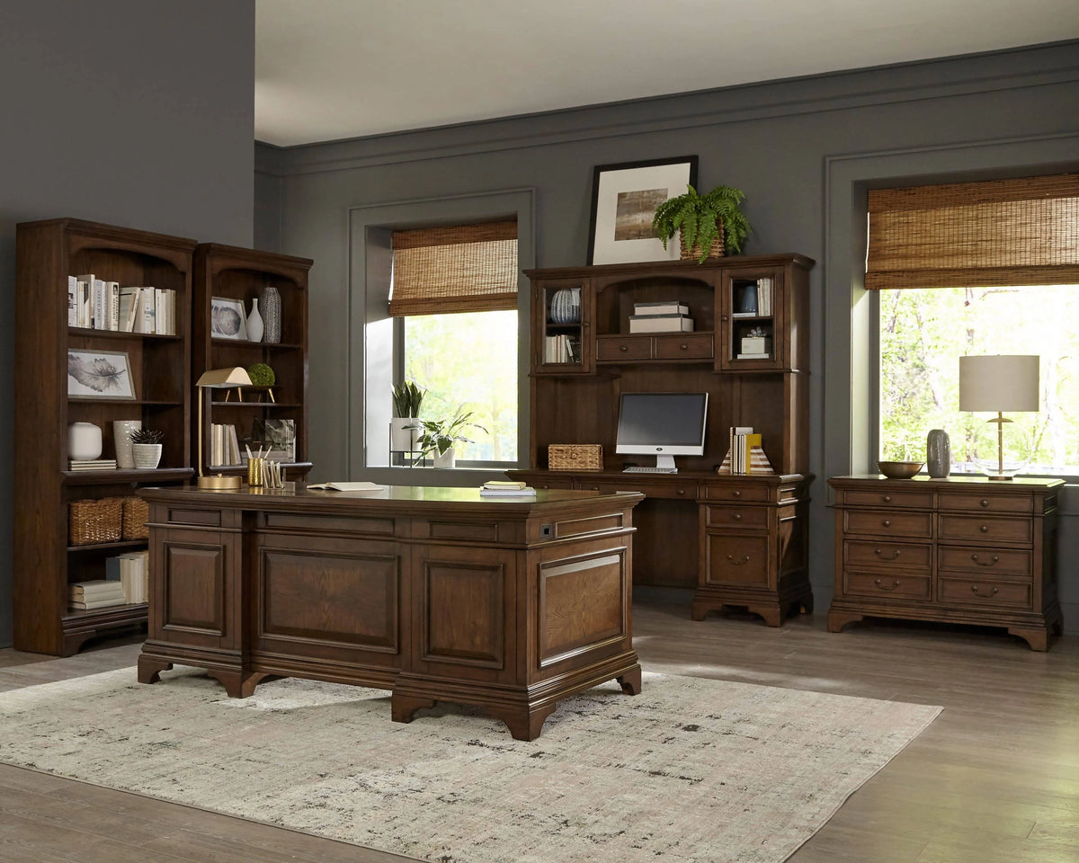 Hartshill Credenza With Hutch Burnished Oak - 881283 Pie's Variety Store