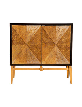 Sunburst 2-Door Accent Cabinet Brown And Antique Gold - 953496 Pie's Variety Store