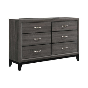 Watson 6-Drawer Dresser Grey Oak And Black - 212423 Pie's Variety Store