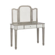 2-Piece Vanity Set Metallic Platinum And White - 930131 Pie's Variety Store